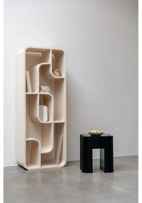 Krémová knižnica z dubového dreva 60x160x35 cm Seven – Zuiver