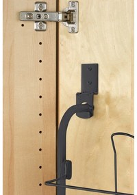 Čierny kovový držiak na topánky Wenko