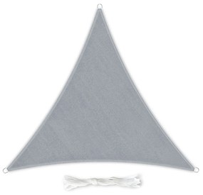Trojuholníková slnečná clona, 3 × 3 × 3 m, s upevňovacími krúžkami, polyester, priedušná