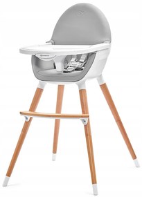 Drevená stolička na kŕmenie Kinderkraft Fini sivá