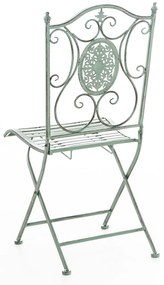 Kovová skladacia stolička Sibell - Zelená antik
