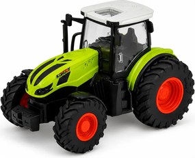 LEAN Toys Poľnohospodársky traktor s vyklápacím prívesom, diaľkovo ovládaný RC, so svetlami, mierka 1:24