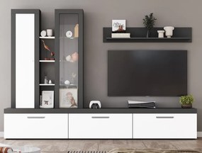 Obývacia stena Orion, antracit/biela