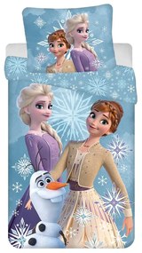 Jerry Fabrics Obliečky Ľadové kráľovstvo - White snowflake | 140 x 200 cm / 70 x 90 cm