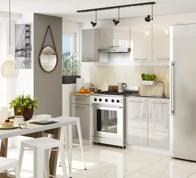 Spodná kuchynská skrinka s doskou OLIWIA S50 SZ1 biela / metalická, lesk