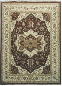 Diamond Carpets koberce Ručne viazaný kusový koberec Diamond DC-SIRAPI Brown / ivory - 120x170 cm