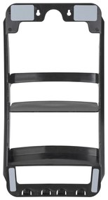 Čierna závesná/bez vŕtania plastová kúpeľňová polička Universal – Wenko