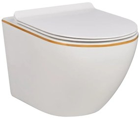 Závesná WC misa Alice II Slim white so sedadlom