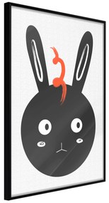 Artgeist Plagát - Rabbit Sees Everything [Poster] Veľkosť: 20x30, Verzia: Čierny rám s passe-partout