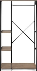 Čierna oceľová predsieňová zostava 90x170x40 cm Aris – Bonami Essentials