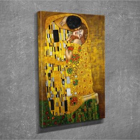 Nástenná reprodukcia na plátne Gustav Klimt The Kiss, 30 × 40 cm