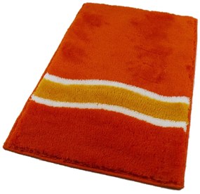 ROUTNER Kúpeľňová predložka LAVELLO Oranžová 10405 - Oranžová / 60 x 100 cm 10405