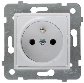 Zásuvka jednoduchá Z/U biela GP-1QZ/M