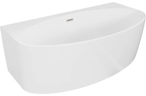 Mexen Bruna, voľne stojaca vaňa ku stene 170 x 88 cm, biela lesklá, brúsená oceľ, 52731708800-97