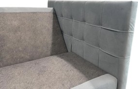 Čalúnená posteľ boxspring DIRELIS TRINITY 180x200 cm sivá Matrac: Matrac Bonell pružinový