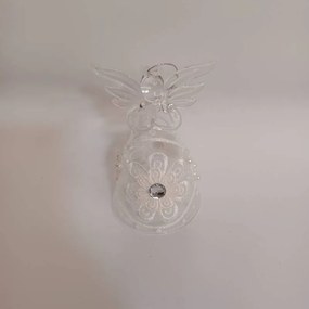 DECOLED Sklenený anjel, 7 x 11 cm