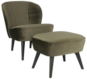 Olivová podnožka WOOOD Sara