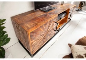 TV-skrinka 40527 145cm Wood Art Drevo Mango Hnedá  - Komfort-nábytok