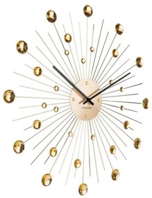 Hodiny v zlatej farbe Karlsson Sunburst, ø 50 cm