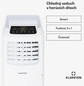 Klarstein Pure Blizzard Smart 9k, mobilná klimatizácia, 9 000 BTU/2,6 kW, A, diaľkový ovládač
