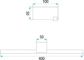 Toolight Toolight, LED nástenné svietidlo, 40cm, 8W, 4000K, 1000lm, SWE052-1W, medená matná, OSW-20152