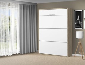 Nabytekmorava Sklápacia posteľ VS 1054 P - 200x180 cm A nosnosť postele: zvýšená nosnosť o 20 kg, farba lamina: dub sonoma/biele dvere