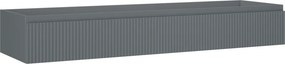 Mexen Rivel, kúpeľňová skrinka 160 cm, 1 zásuvka, drážkovaná, grafitová matná, 91A20-16023-1-BF66