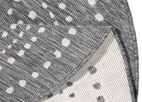 NORTHRUGS - Hanse Home koberce Kusový koberec Twin-Wendeteppiche 103112 grau creme – na von aj na doma - 200x200 (priemer) kruh cm