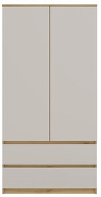 Šatní skříň Malwa SS-90 cm dub artisan/kašmír