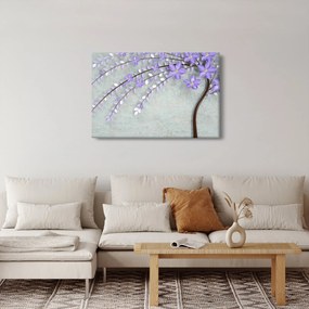 Obraz - Fialový dážď (90x60 cm)