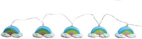 LED svetelná reťaz RAINBOW 165cm, 10 žiaroviek