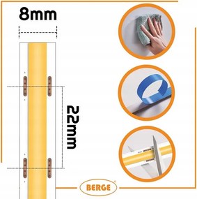 BERGE LED pásik COB Neon 24V - 480D - 9W/m - IP20 - 990lm - 5m - studená farba