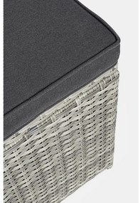 Sivá záhradná lounge súprava z umelého ratanu pre 6 Ariel – Bizzotto