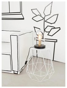 Čierna stolová lampa so skleneným tienidlom (výška 30 cm) Seattle – it's about RoMi