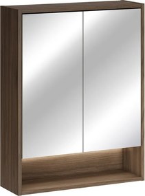 Koupelnová sestava Villa s deskou a zrcadlem 60 cm ořech