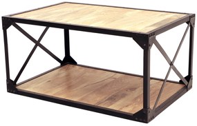 furniture-nabytek.cz - Konferenčný stolík kov drevo mango 90x45x60