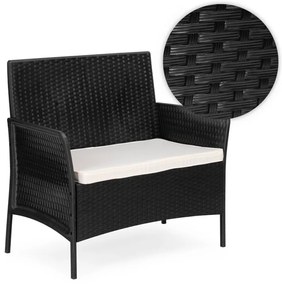 ZÁHRADNÝ SET ALIDA ČIERNY POHOVKA + 2 x KRESLO + STOLÍK