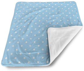 Sablio Deka pre bábätko Biele bodky na modrej - 80x100 cm