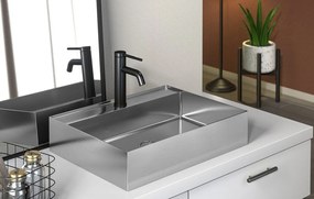 Sapho Sapho, AURUM nerezové umývadlo, priemer 38cm, vrátane výpuste, gun metal, AU101