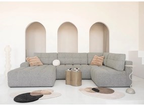 Svetlohnedá rozkladacia modulárna rohová pohovka s úložným priestorom (pravý roh) Lulu – Miuform