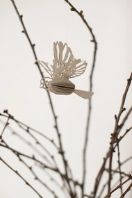 Papierové ozdoby Paper Bird, set 2 ks, vtáčiky – pieskové
