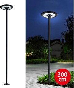 Brilagi-LED Vonkajšia pouličná lampa so stĺpom 3 m URBANSPARK LED/120W/230V čierna IP65