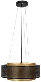 Toolight Toolight, LED závesné stropné svietidlo 40cm APP1000-CP, čierna-zlatá, OSW-07551