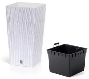 Plastový kvetináč DRTS225 22,5 cm - biela