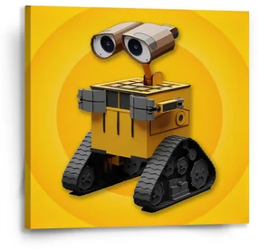 Sablio Obraz Wall-E robot Žltý - 50x50 cm