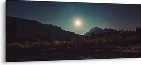 Obraz - nočná obloha (120x50 cm)