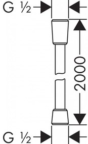 Hansgrohe Comfortflex - Sprchová hadica 2000 mm, chróm 28169000