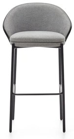 Čierna/sivá barová stolička (výška sedadla 77 cm) Eamy – Kave Home