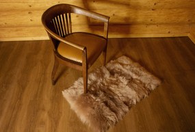 Koberec z ovčích kožušín béžový 100 x 60 cm
