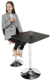 Barový stôl Freya (čierna + chróm). Vlastná spoľahlivá doprava až k Vám domov. 1028718